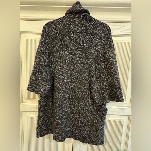 THEORY Womens Gray Chunky Knit Long Shawl Cardigan Sweater Wool/Cashmere Blend M - Picture 11 of 14